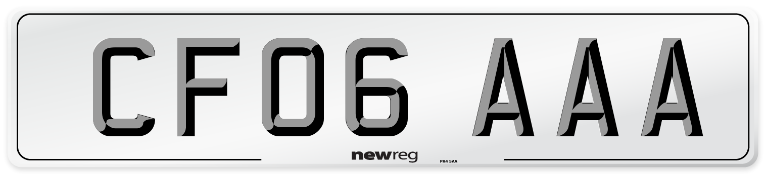 CF06 AAA Number Plate from New Reg